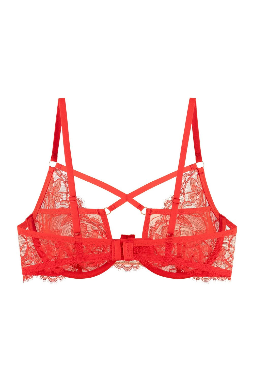 М'який бюстгальтер з мережива 814-057 red