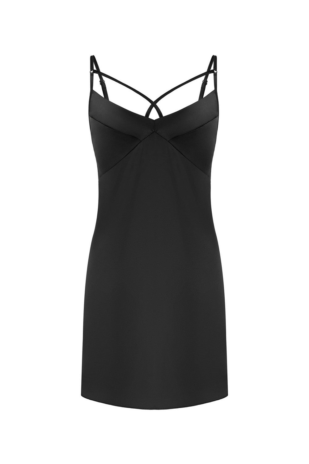 Сатинова нічна сорочка 814-6095 black