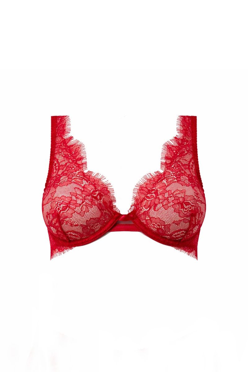 Мягкий бюстгальтер из кружева 10011510 Veil Red