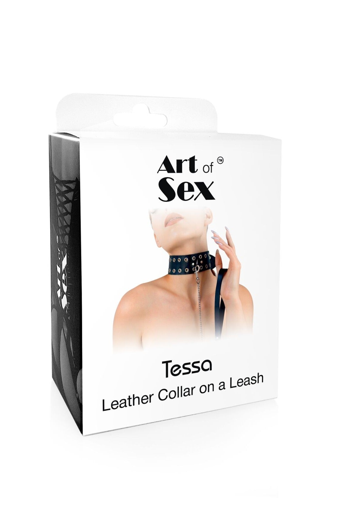 Кожаный ошейник с поводком Tessa