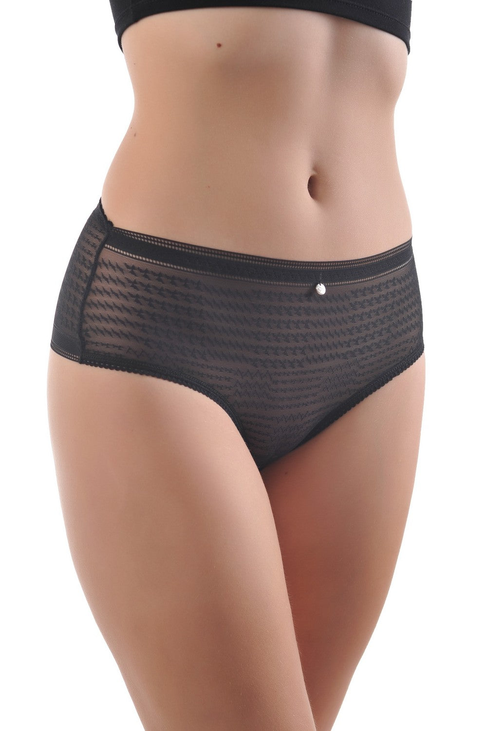 Кружевные трусики бразилиана 218 black