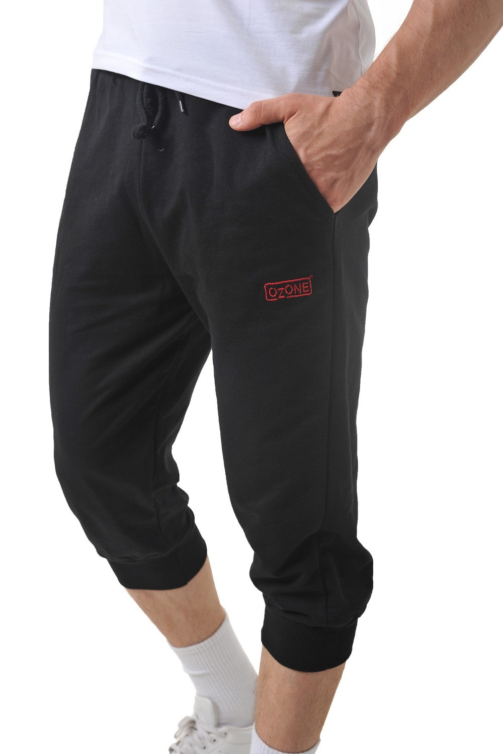 Чоловічі бавовняні капрі 2361 black Ozone