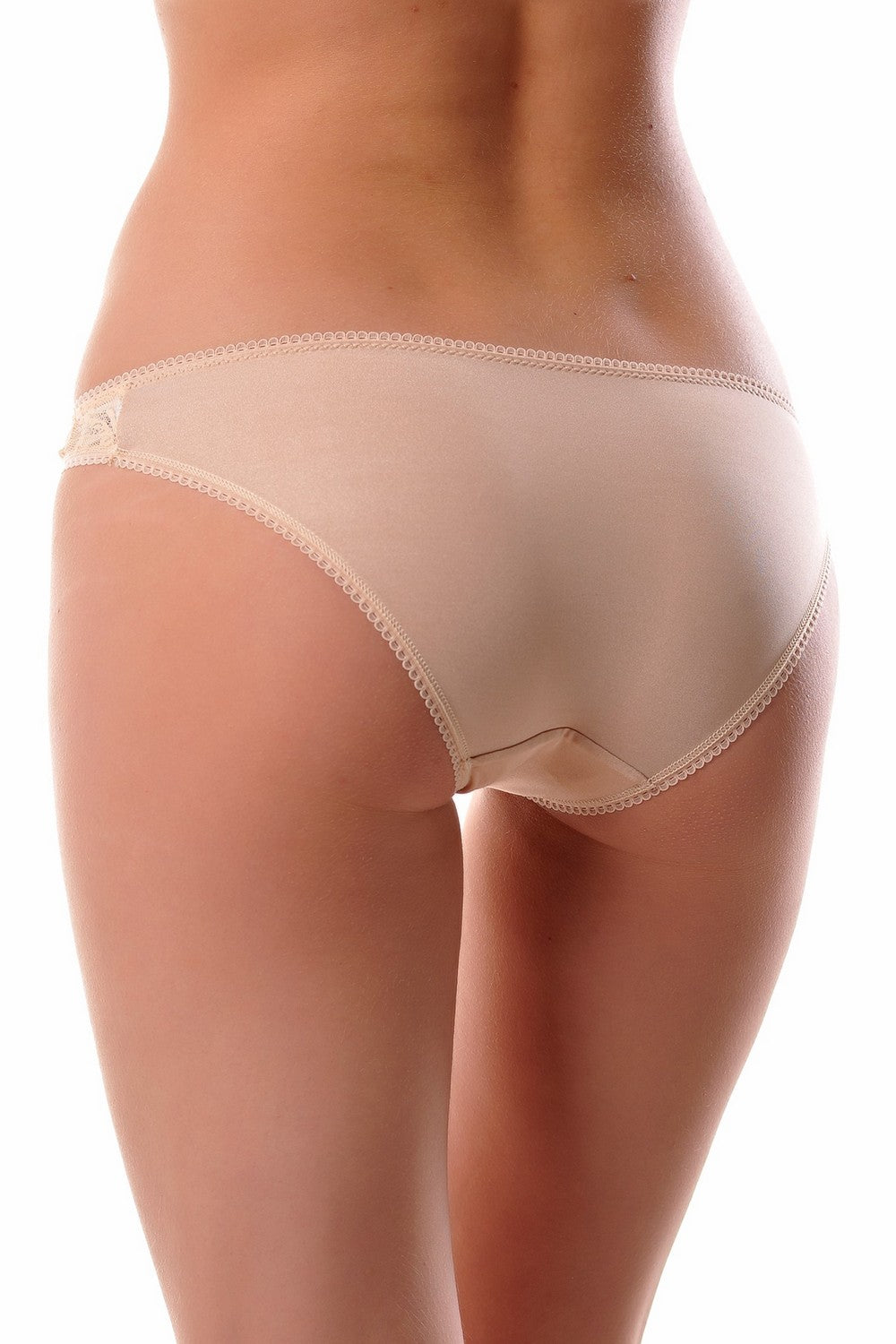 Трусики сліпи з мереживними вставками 37 beige