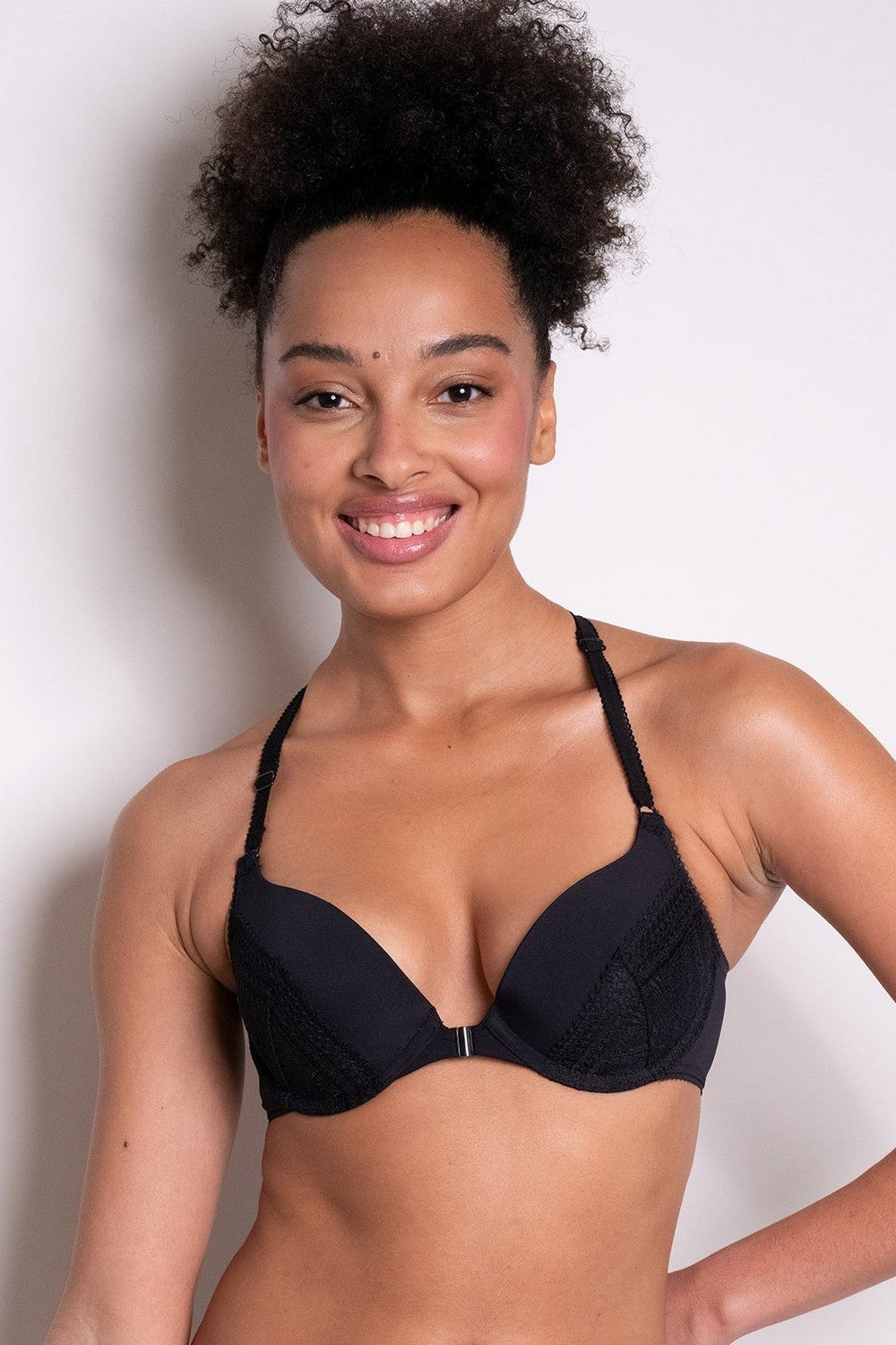 Бюстгальтер с застежкой спереди T319 Leila black
