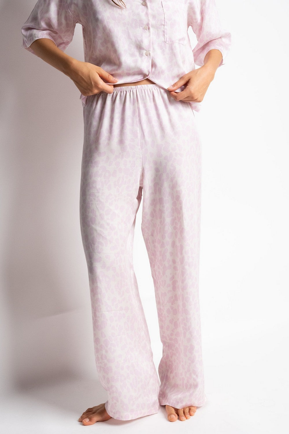 Пижамные брюки с принтом TH09 Chloe lilac leopard