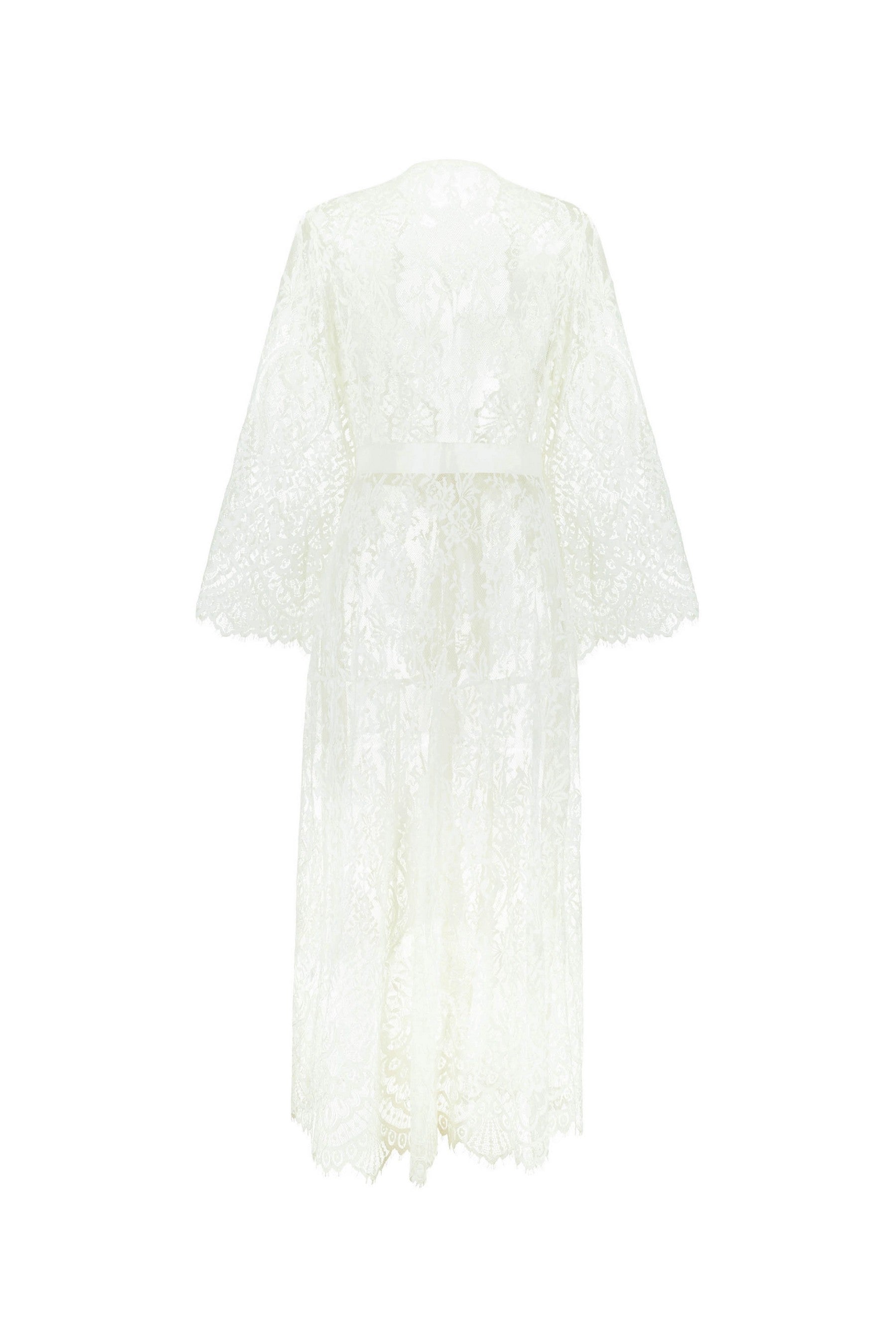 Довгий пеньюар із мережива 8189-6732/03 champagne