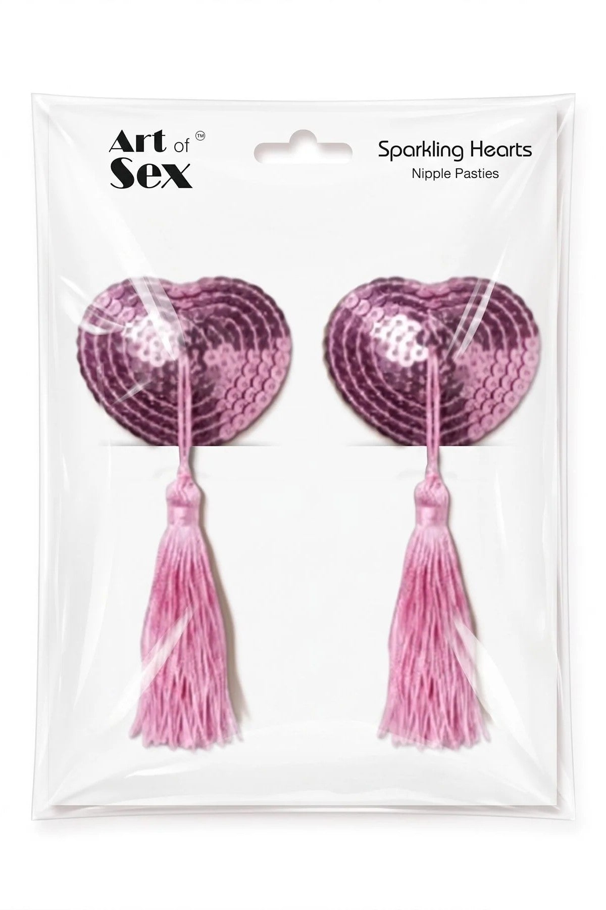 Пестиси-серця з пензликами Sparkling Hearts rose Art of Sex пакування