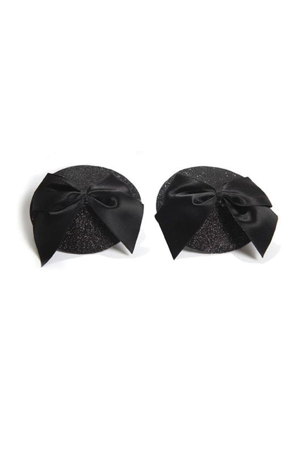 Пестиси з бантом Burlesque pasties GLITTER and BOW Bijoux Indiscrets