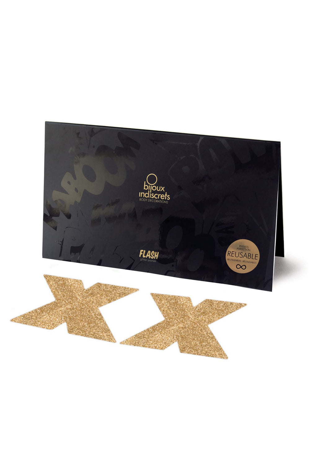 Наклейки на груди Flash Cross Gold Bijoux Indiscrets