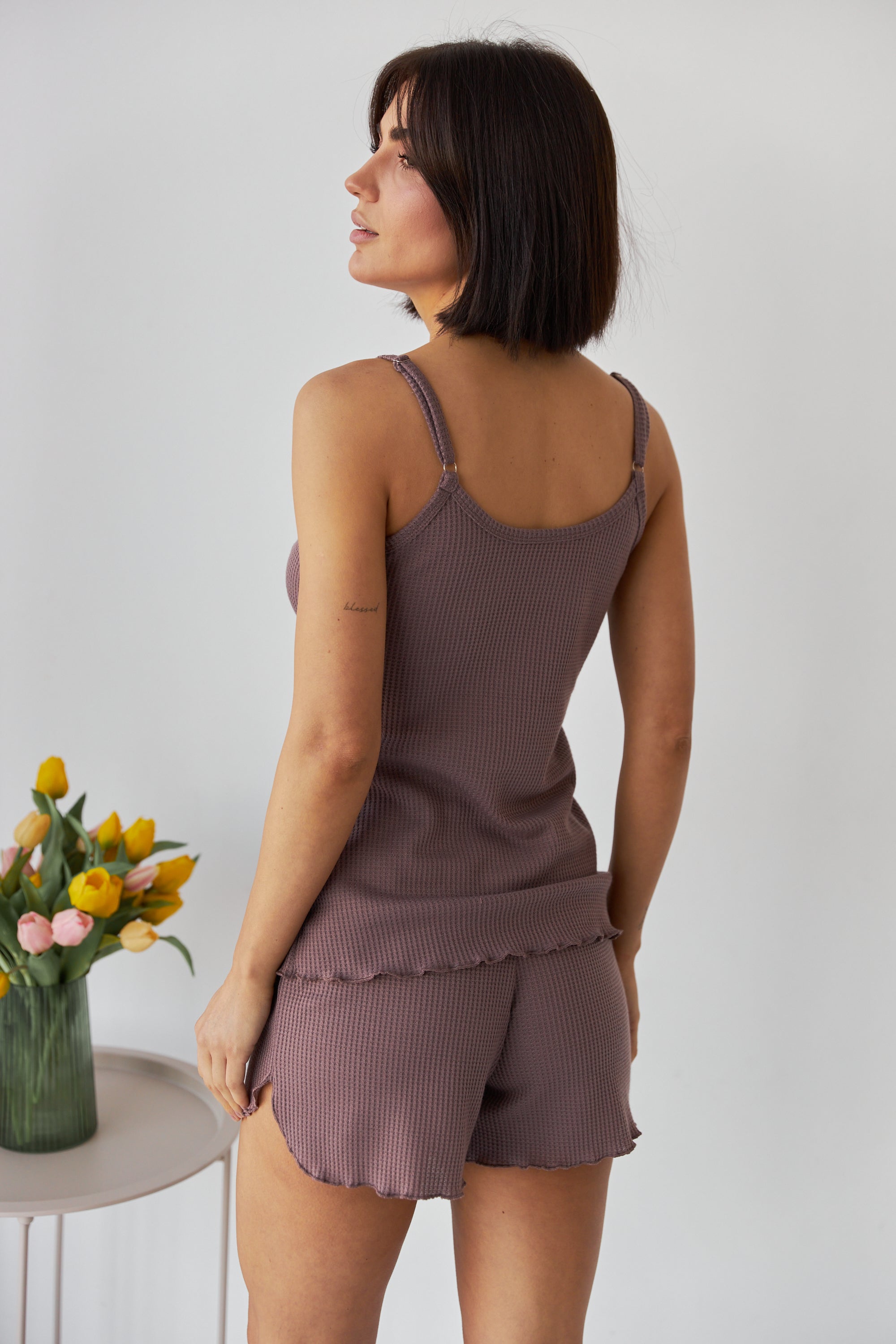 Пижама с шортами 0353/354 brown