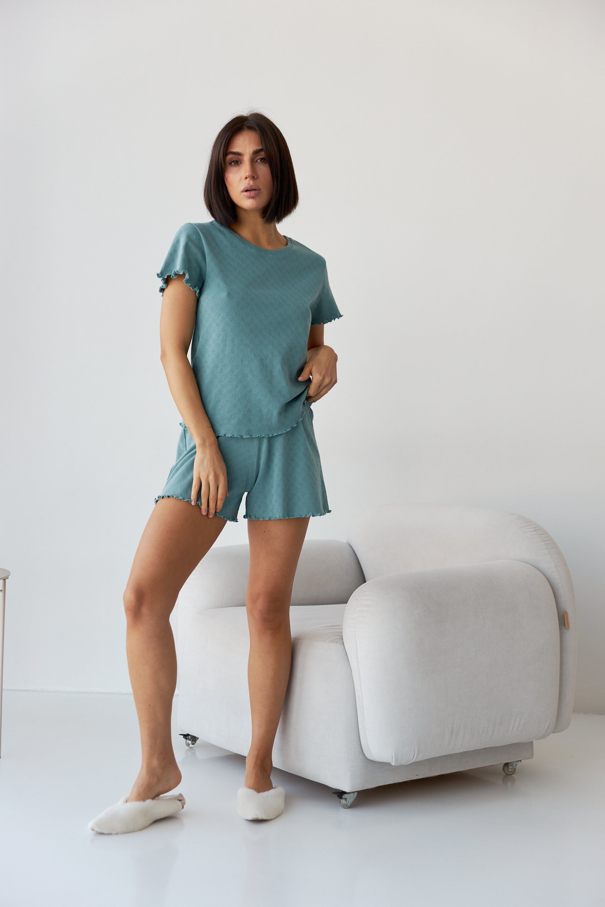 Трикотажная пижама 0355/356 dark azure