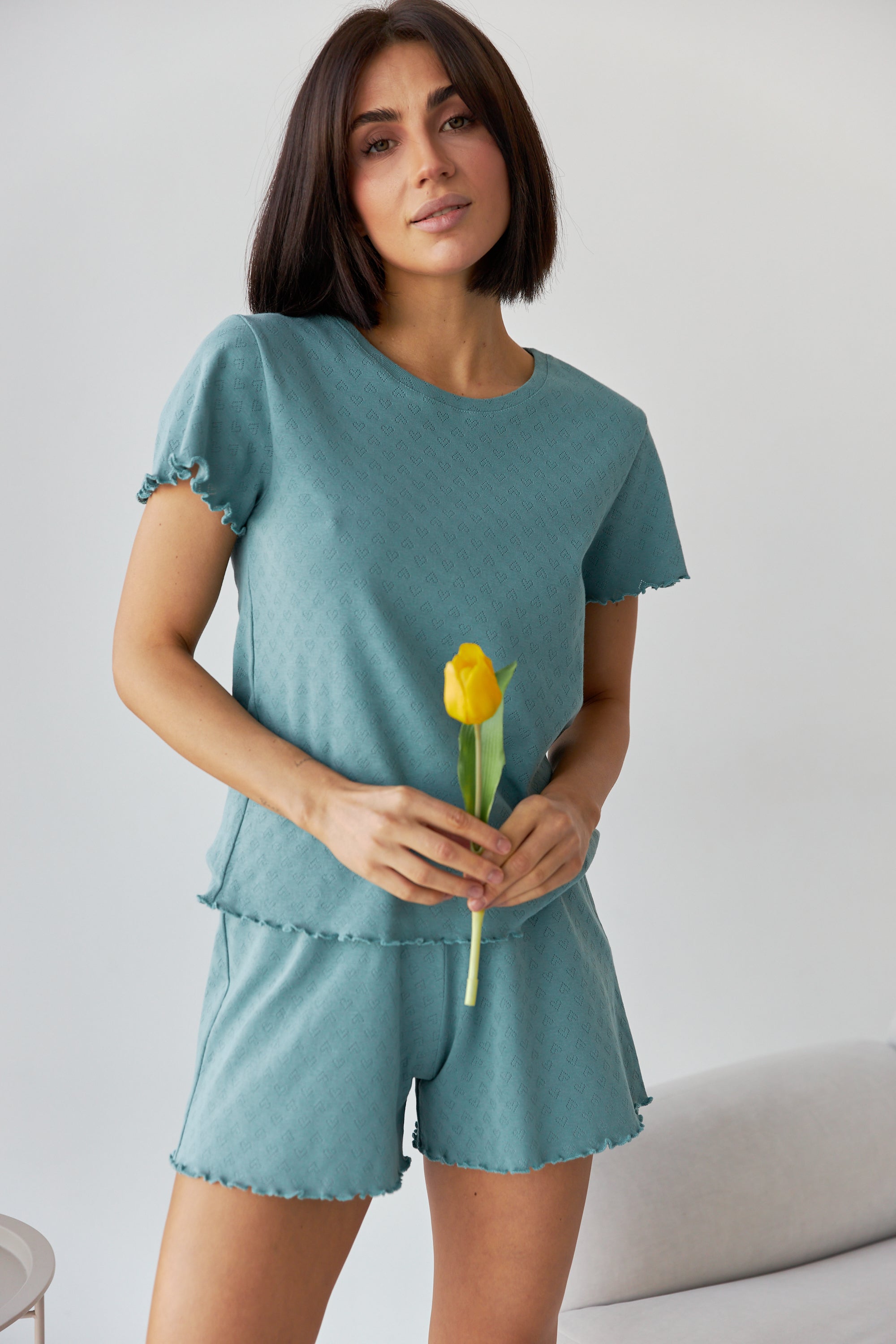 Трикотажная пижама 0355/356 dark azure