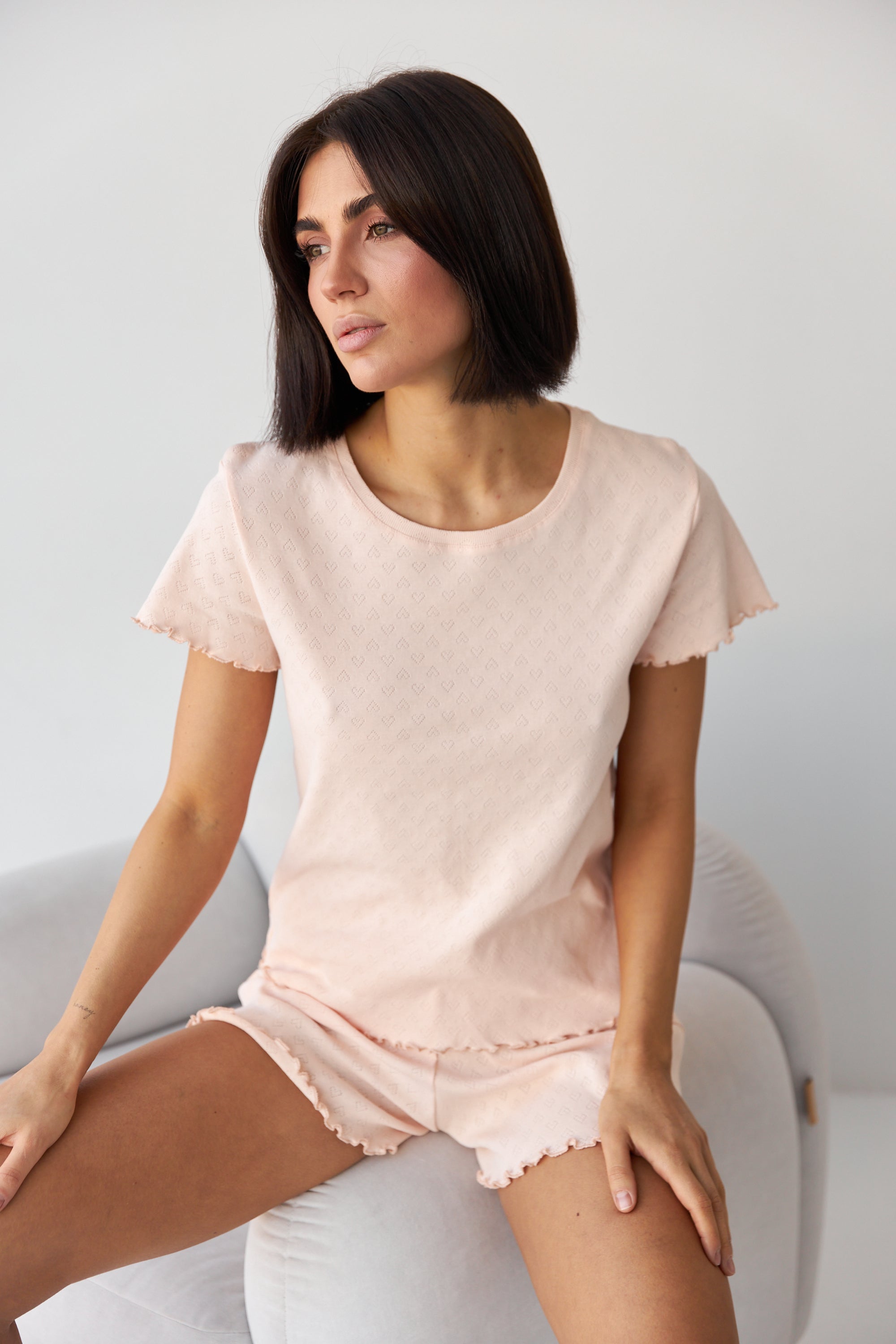 Трикотажная пижама 0355/356 peach