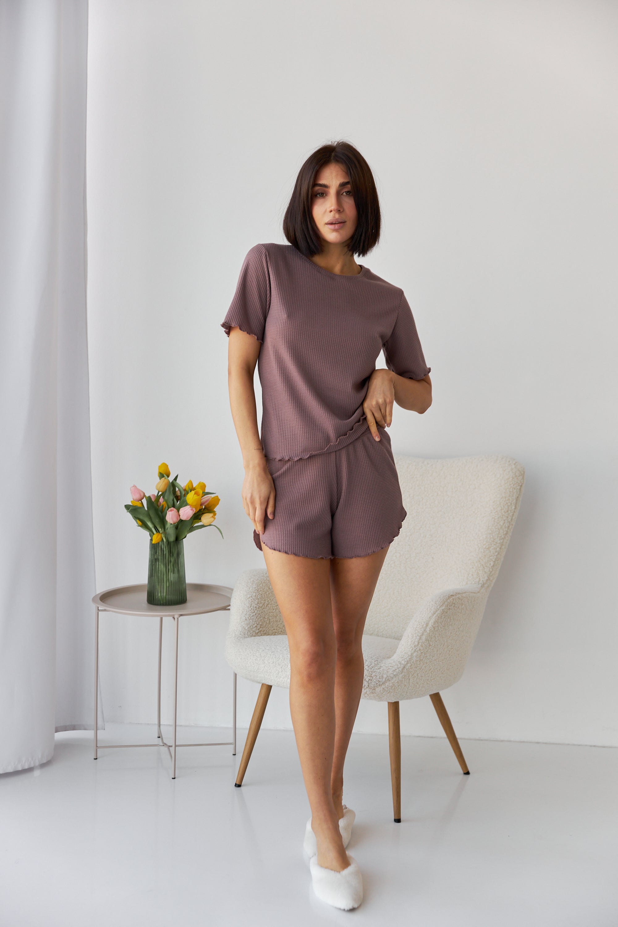 Піжама з шортами 0357/354 brown