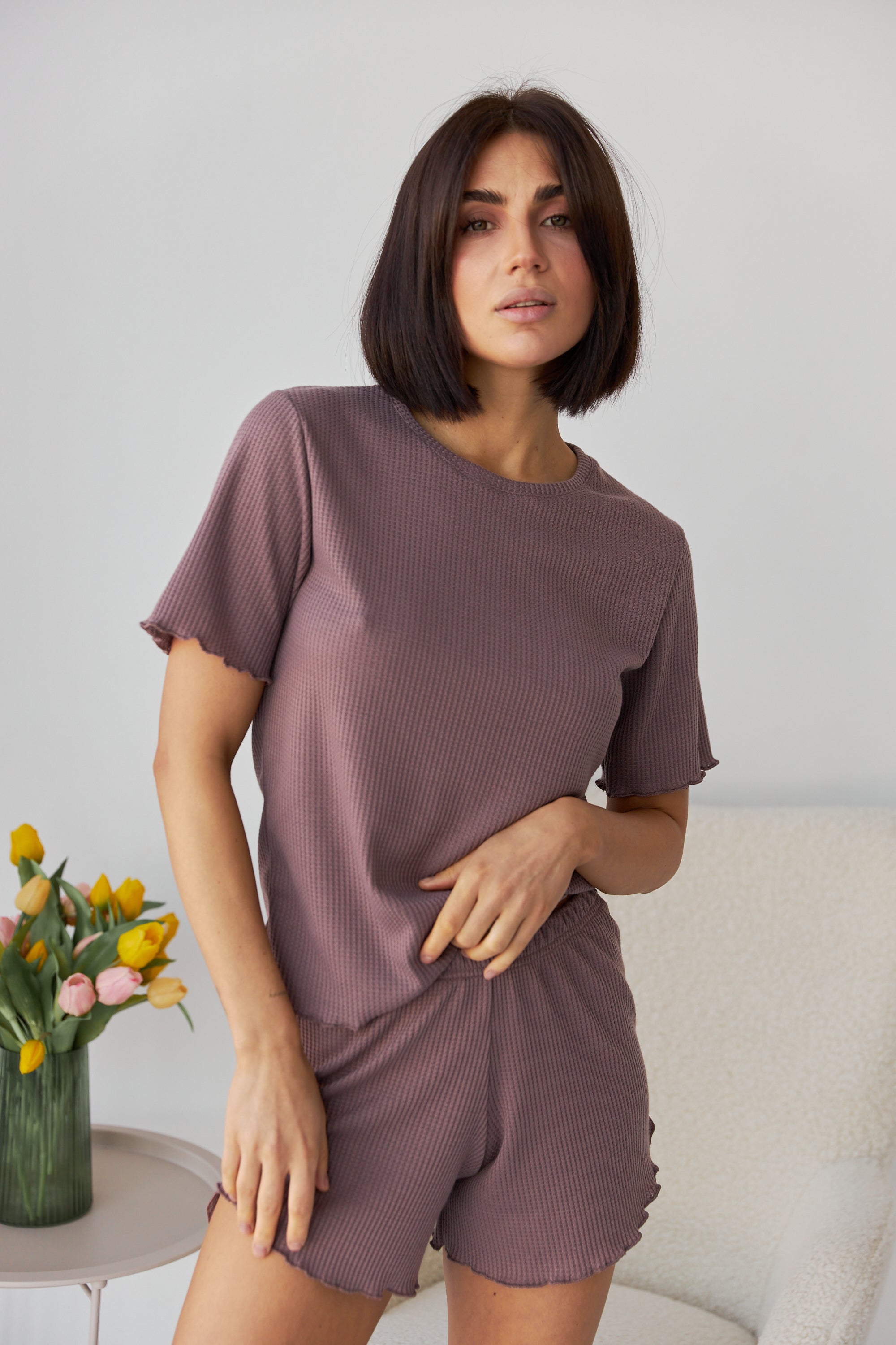 Пижама с шортами 0357/354 brown