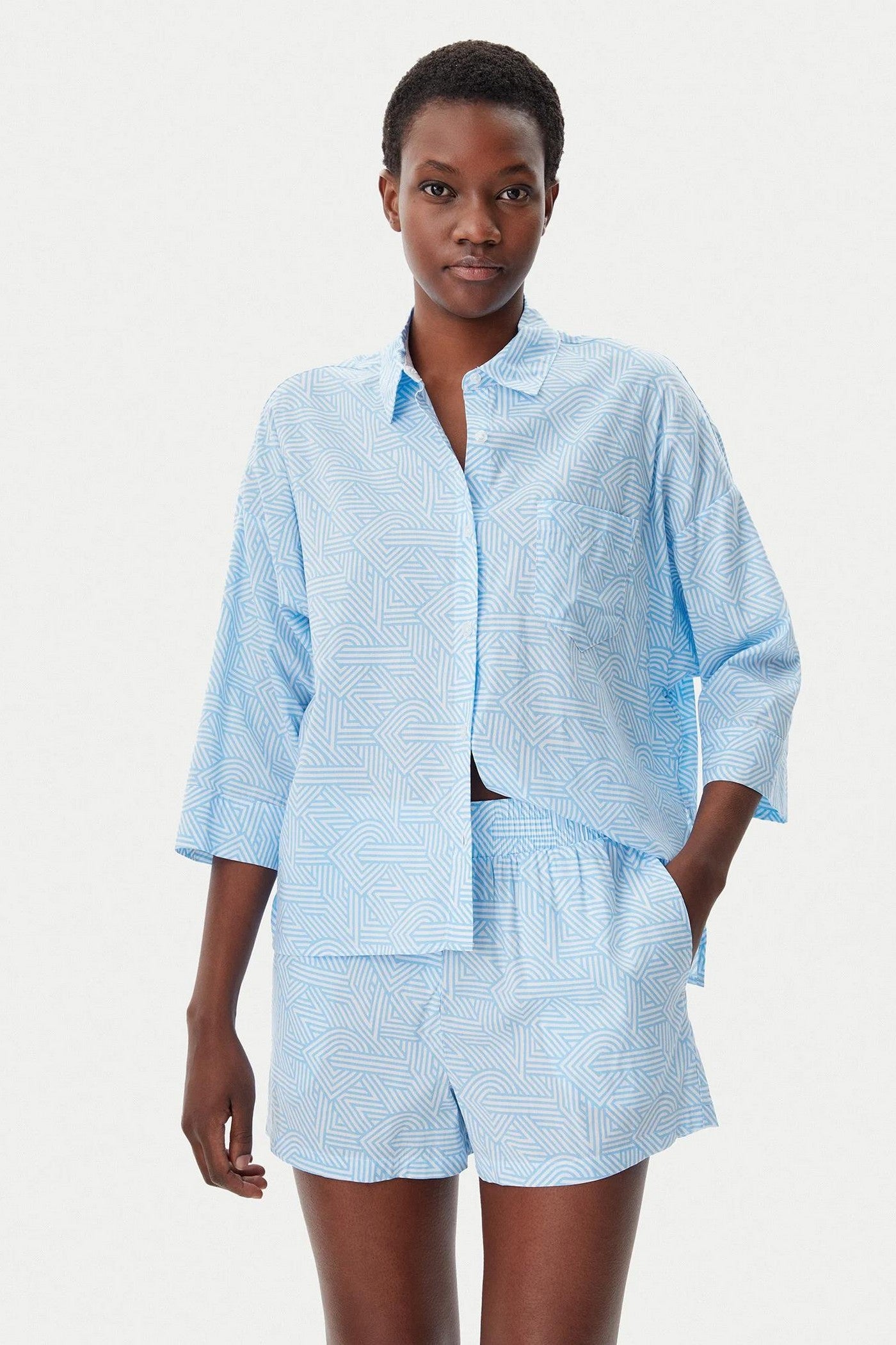 Хлопковая пижама YI50046 467 aqua