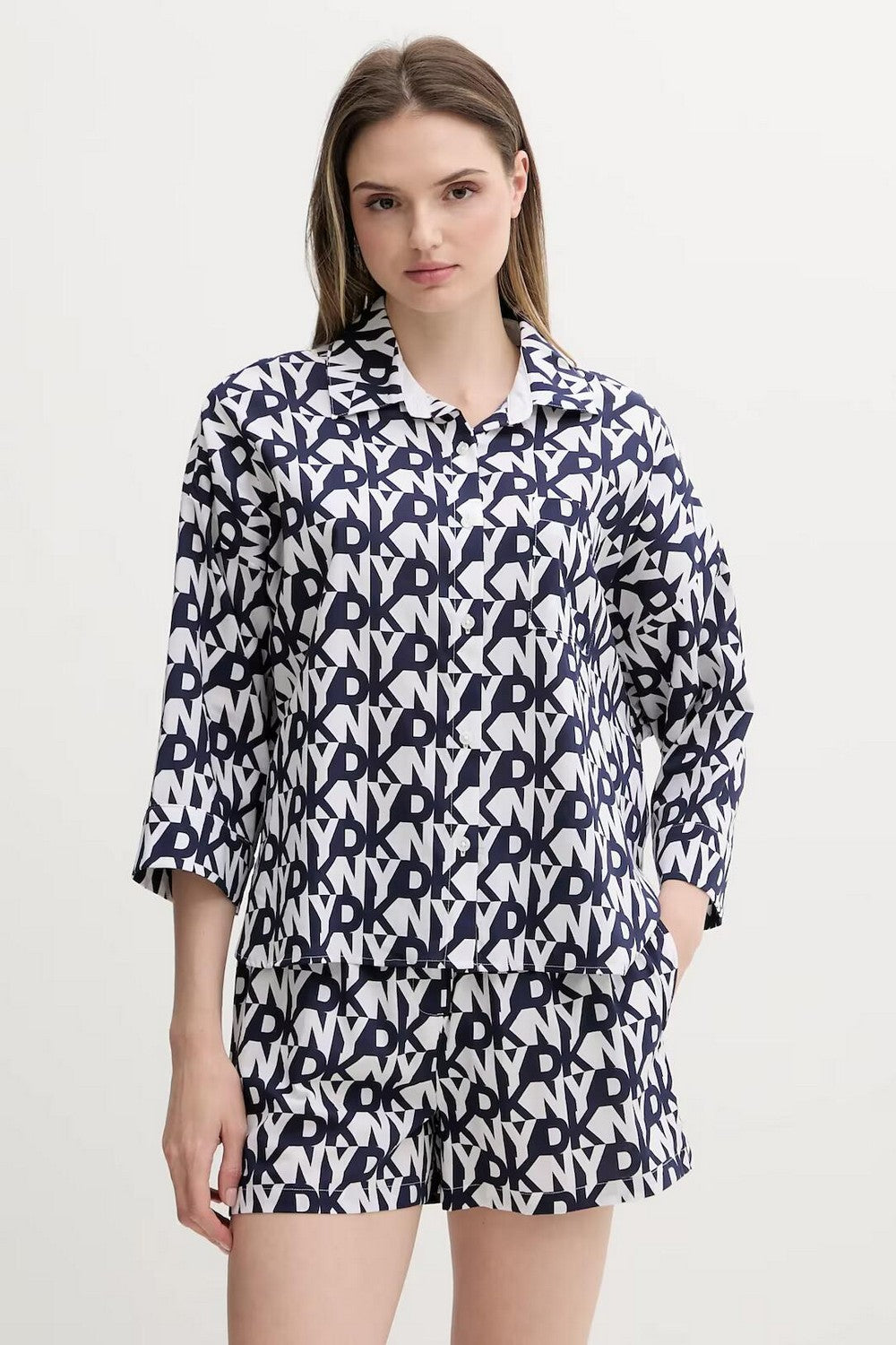 Хлопковая пижама YI80048 401 navy prt