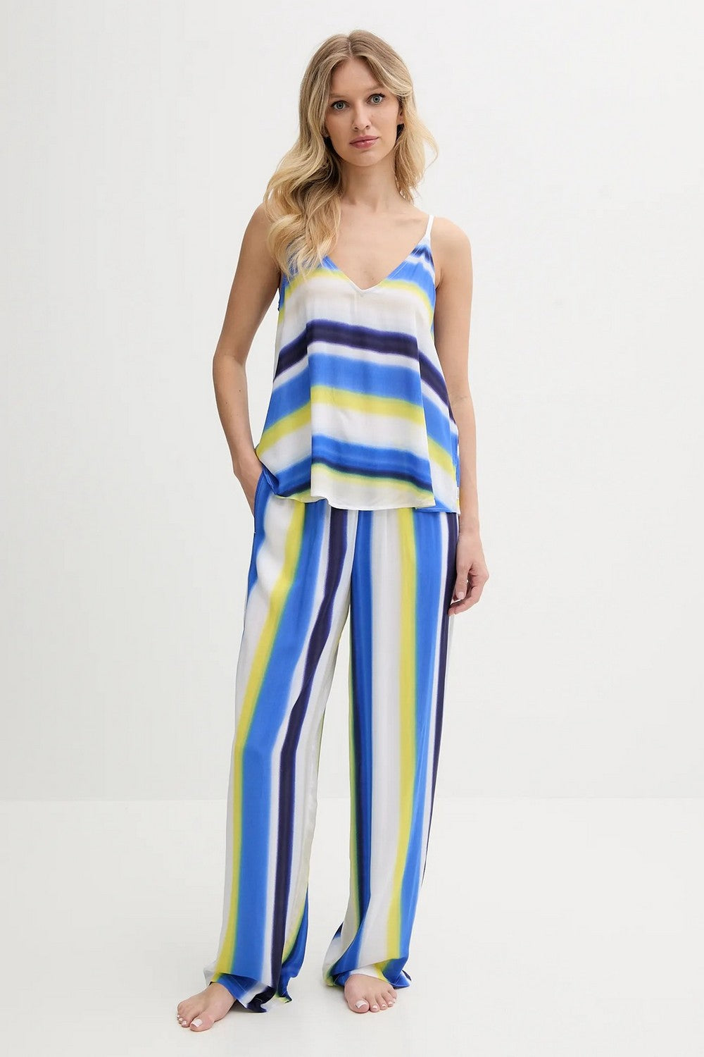 Пижама из вискозы YI80052 976 multistripes