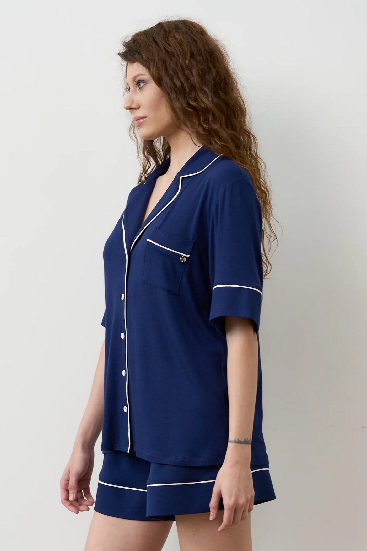 Піжама з бамбука 02115 dark blue