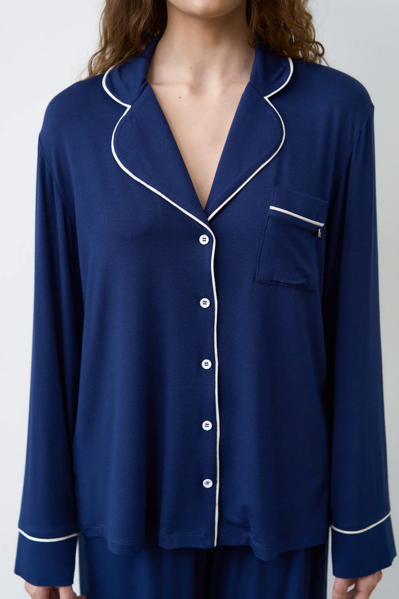 Пижама из бамбука 02116 dark blue