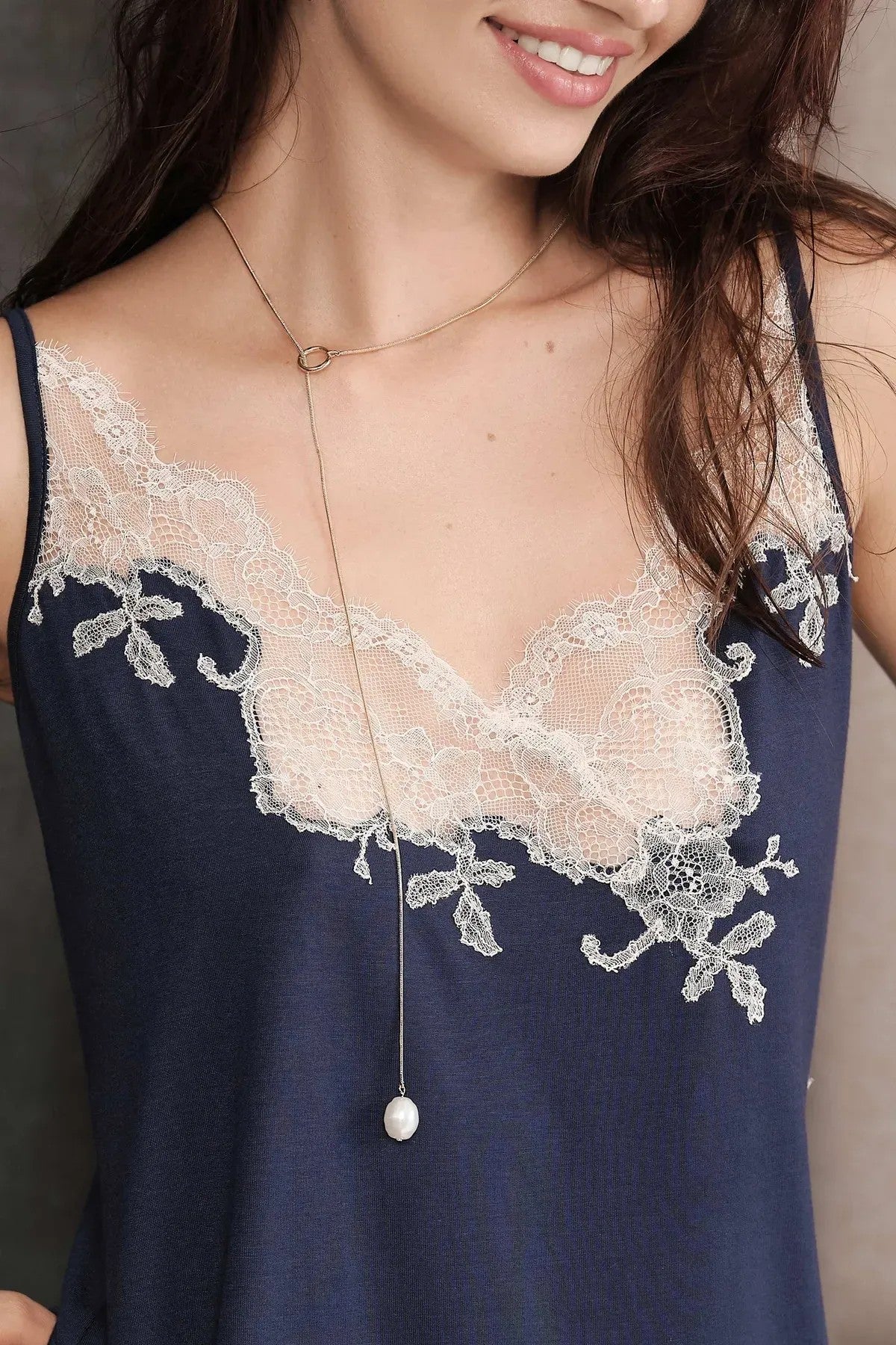 Пижама из бамбука 03163O blue