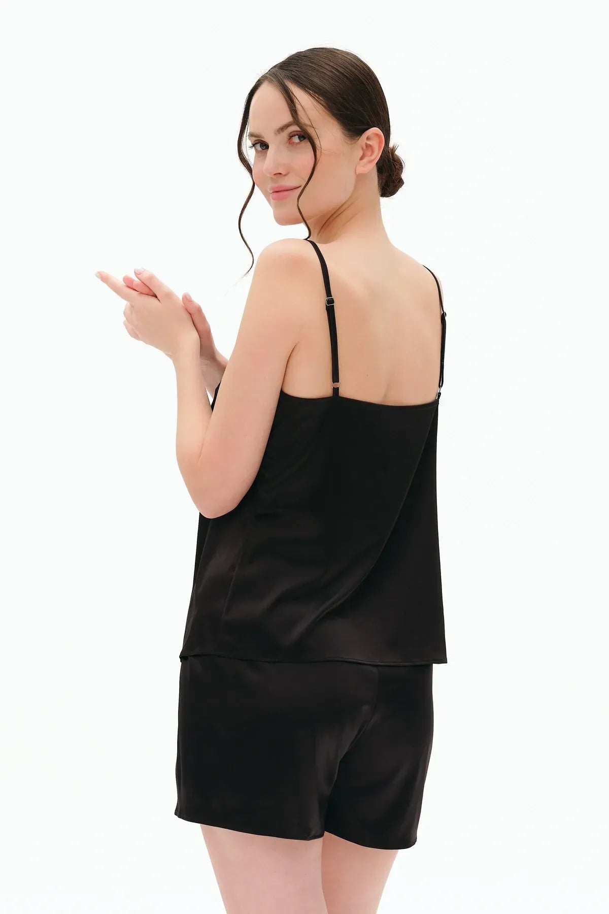 Піжама з шовксатину S03400 black