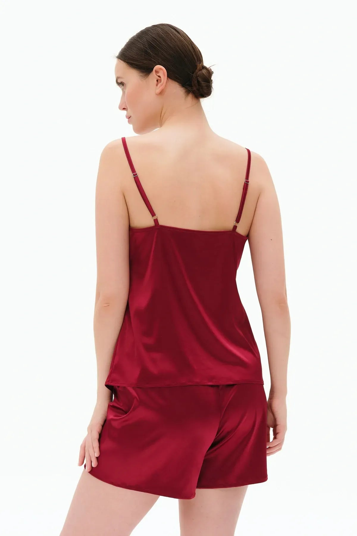 Пижама из шелксатина S03400 bordo