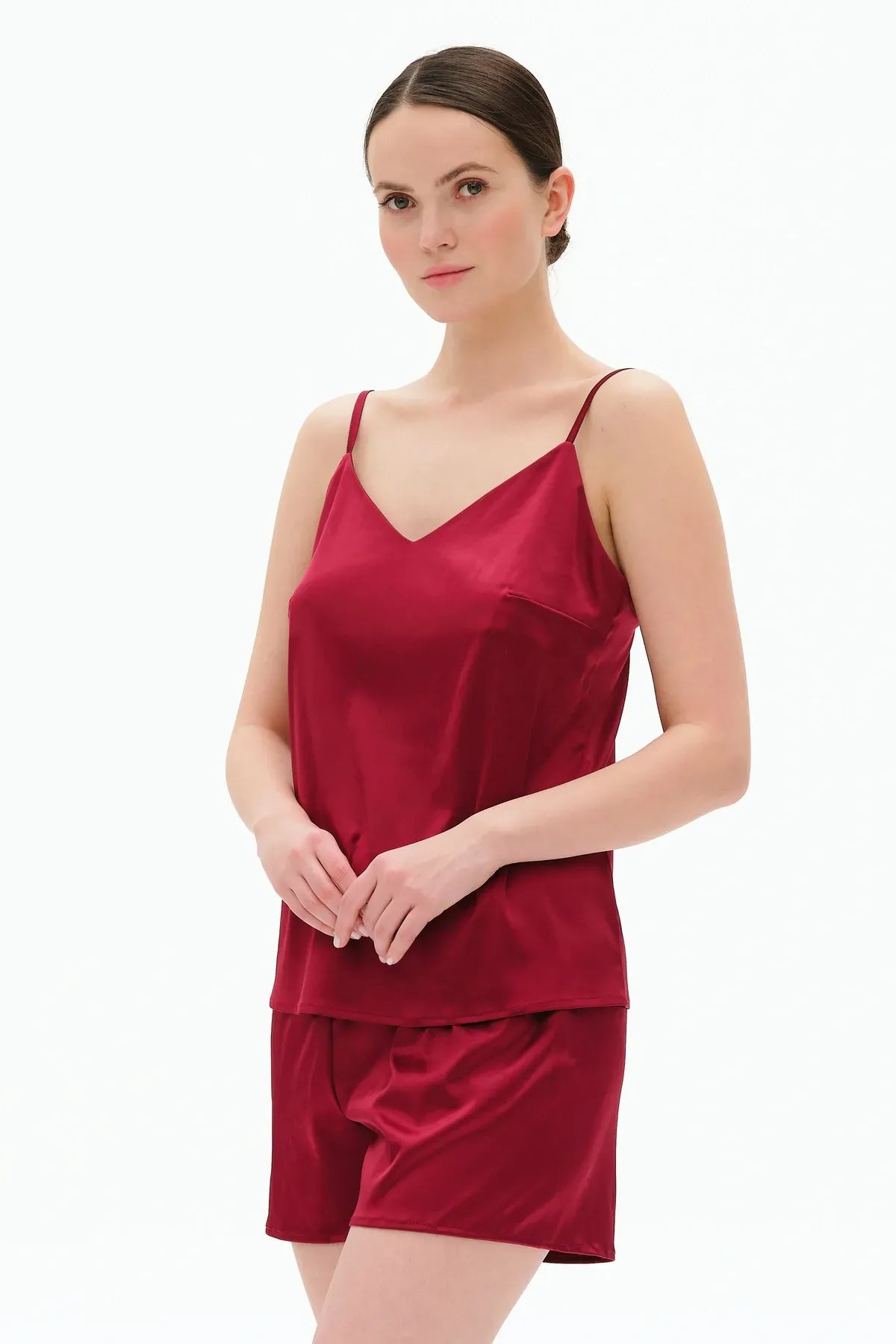 Пижама из шелксатина S03400 bordo