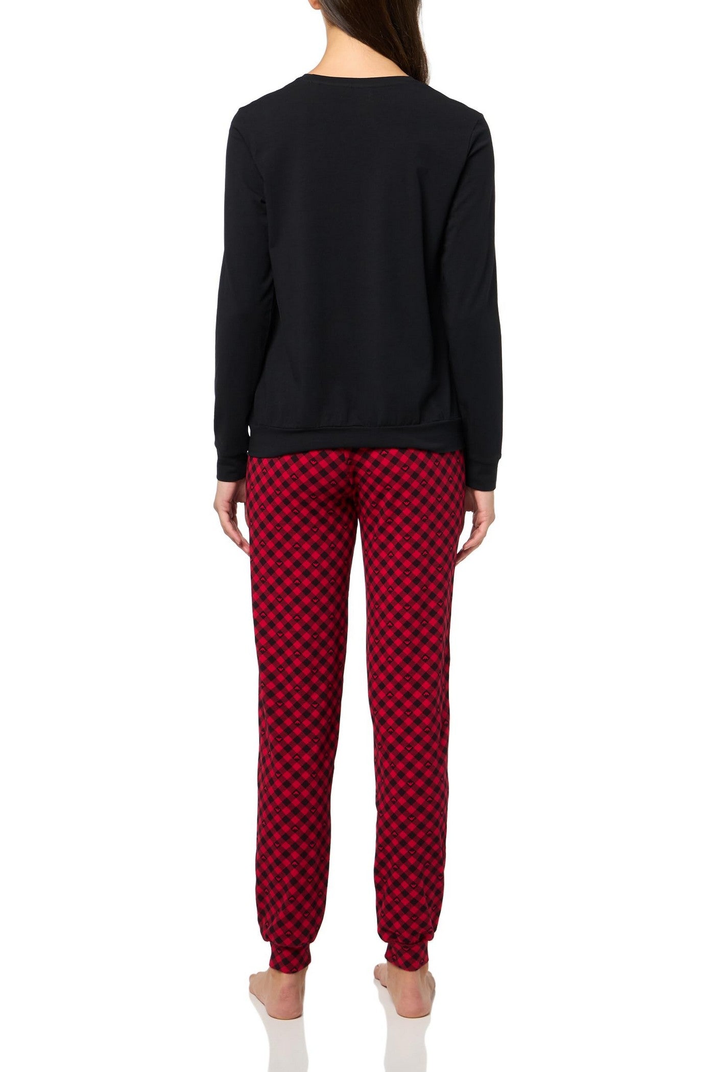 Хлопкова піжама 340670960 black/red Emporio Armani