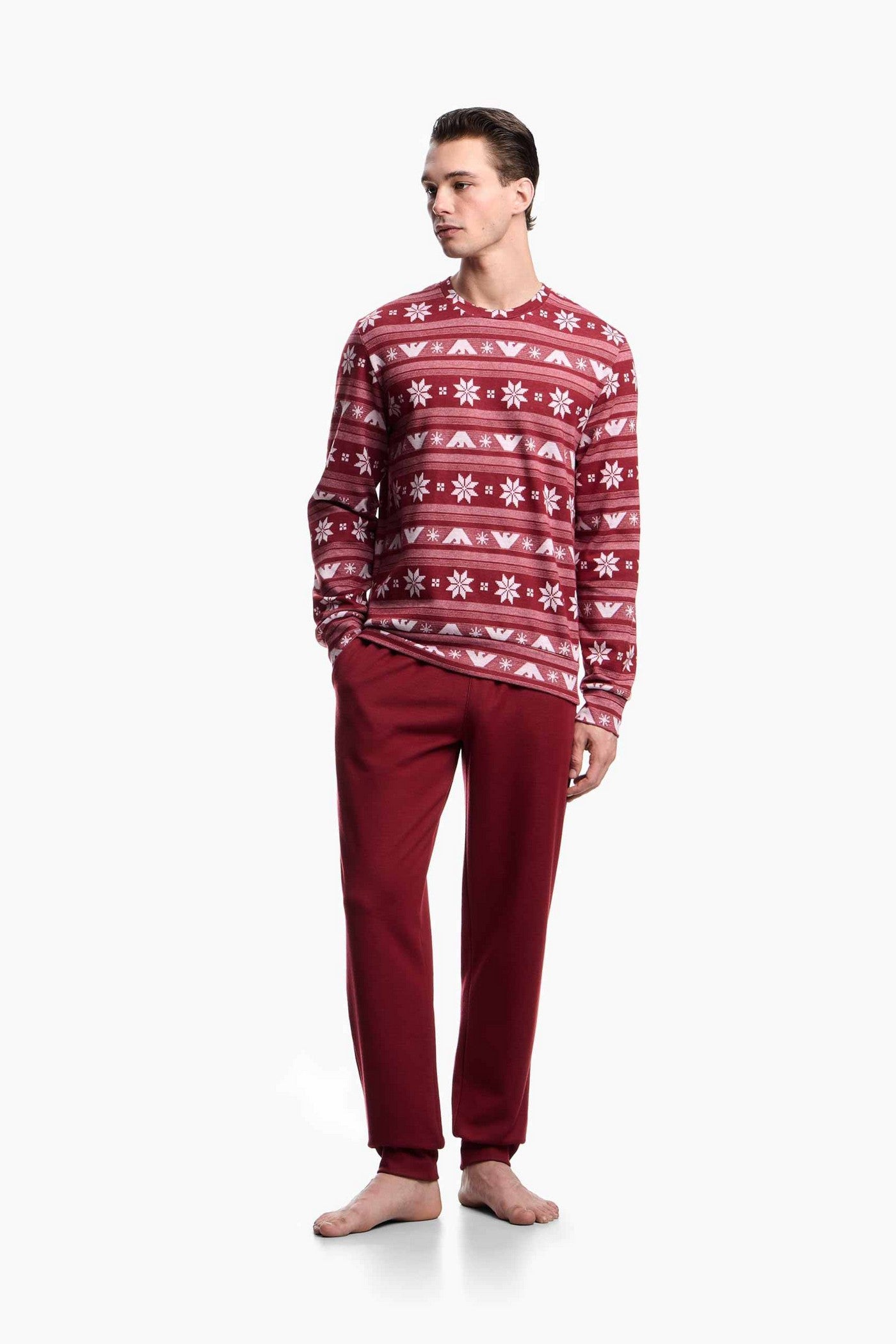 Чоловіча піжама 764960408 red Emporio Armani