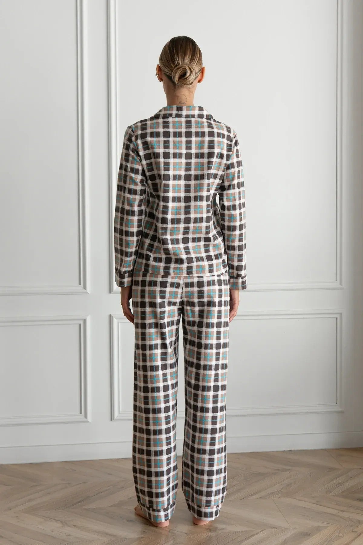 Фланелевая пижама в клетку Kakao FL0057-98-69