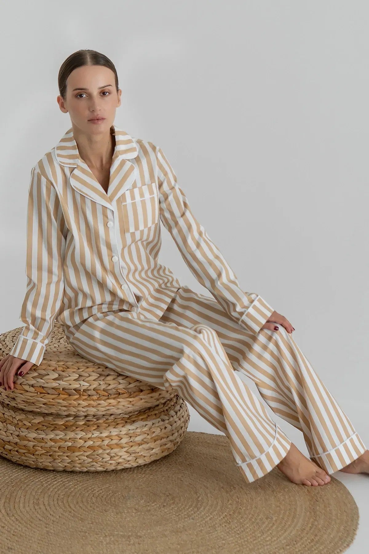 Хлопковая пижама с брюками Lines HL0010-69-69