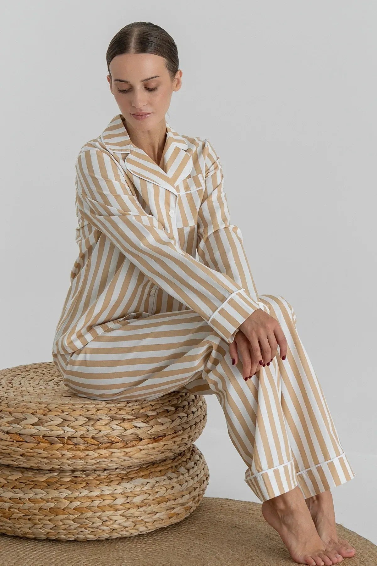 Хлопковая пижама с брюками Lines HL0010-69-69