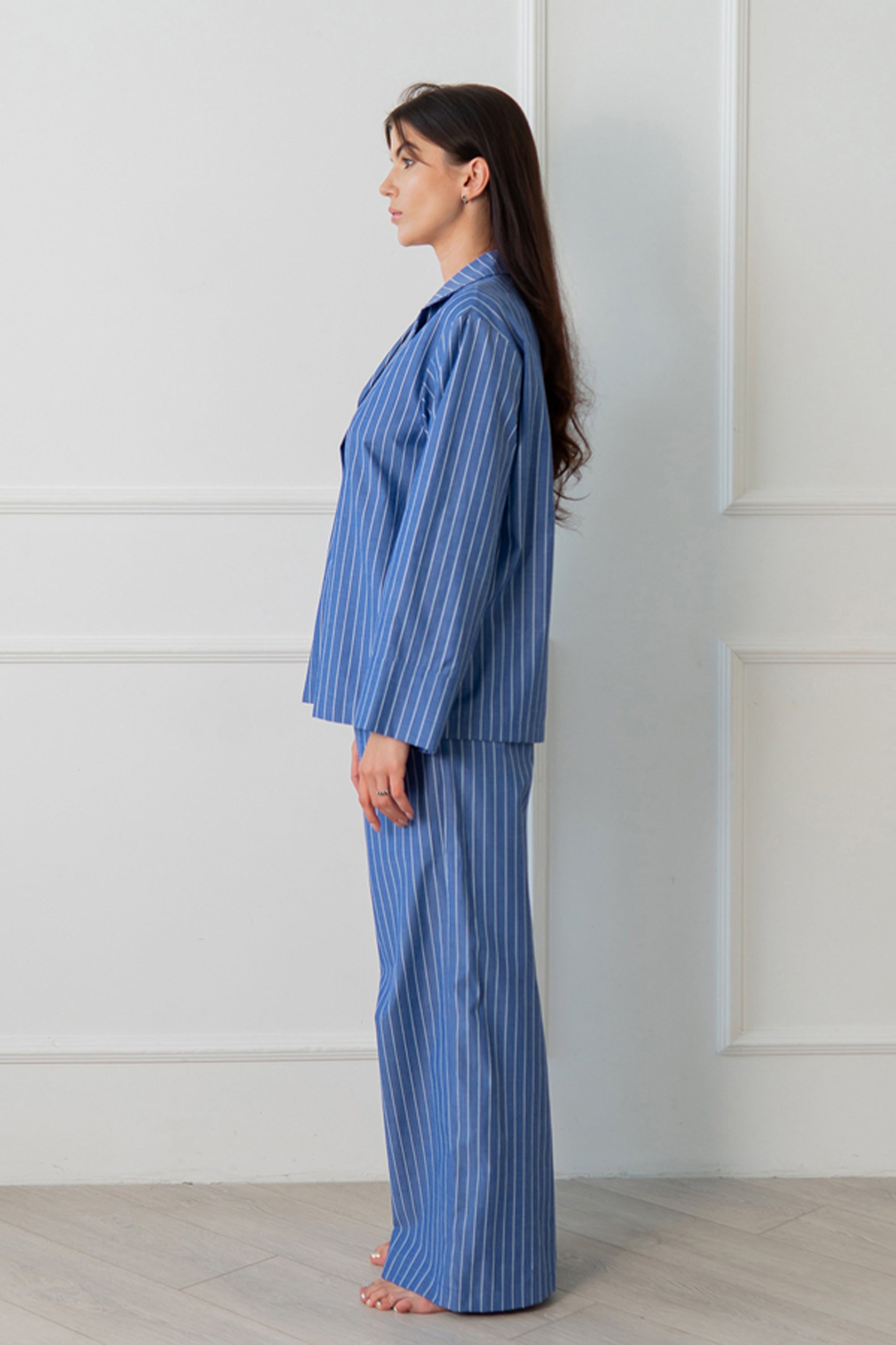 Бавовняна піжама в смужку Ocean Strip HL0073-13-69