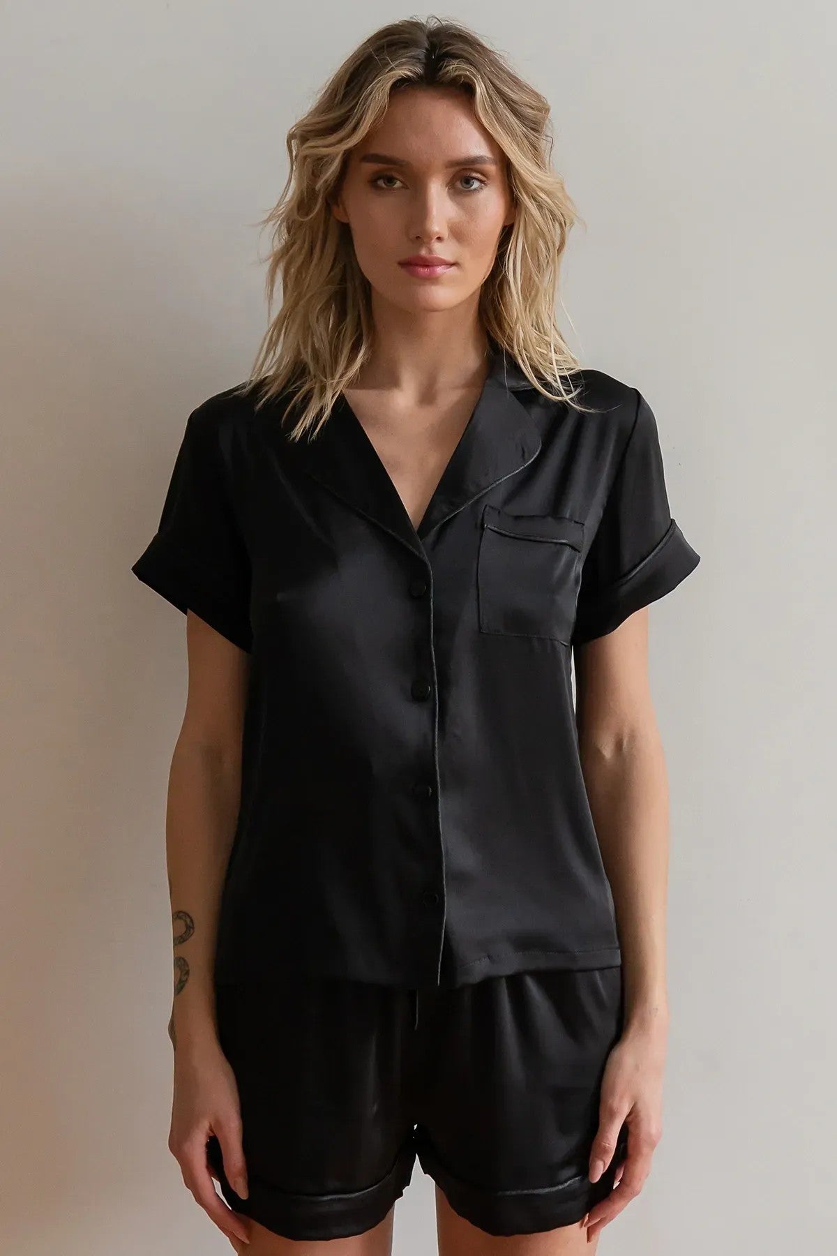 Шелковая пижама на пуговицах Onyx SH0008-18-58