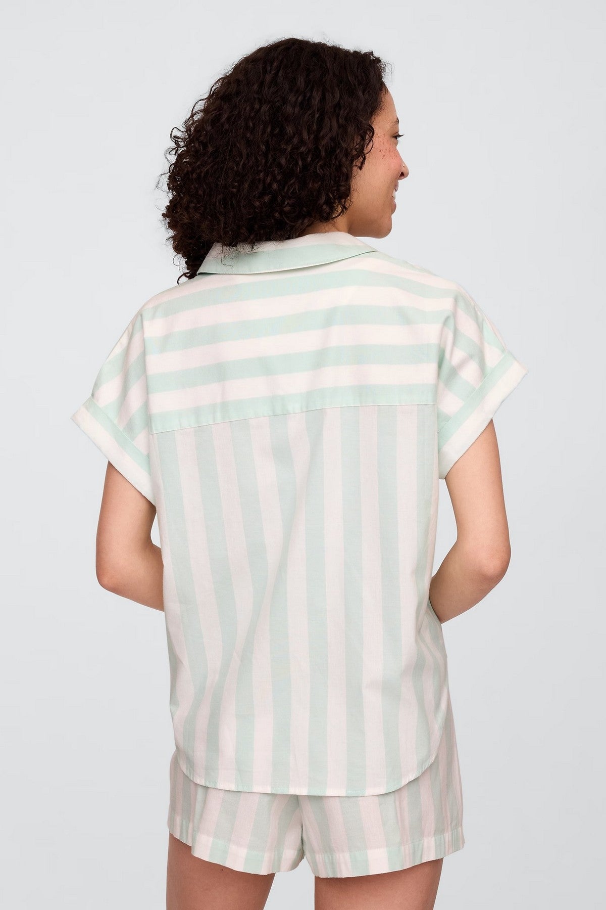 Хлопковая пижама 875570502 white/green