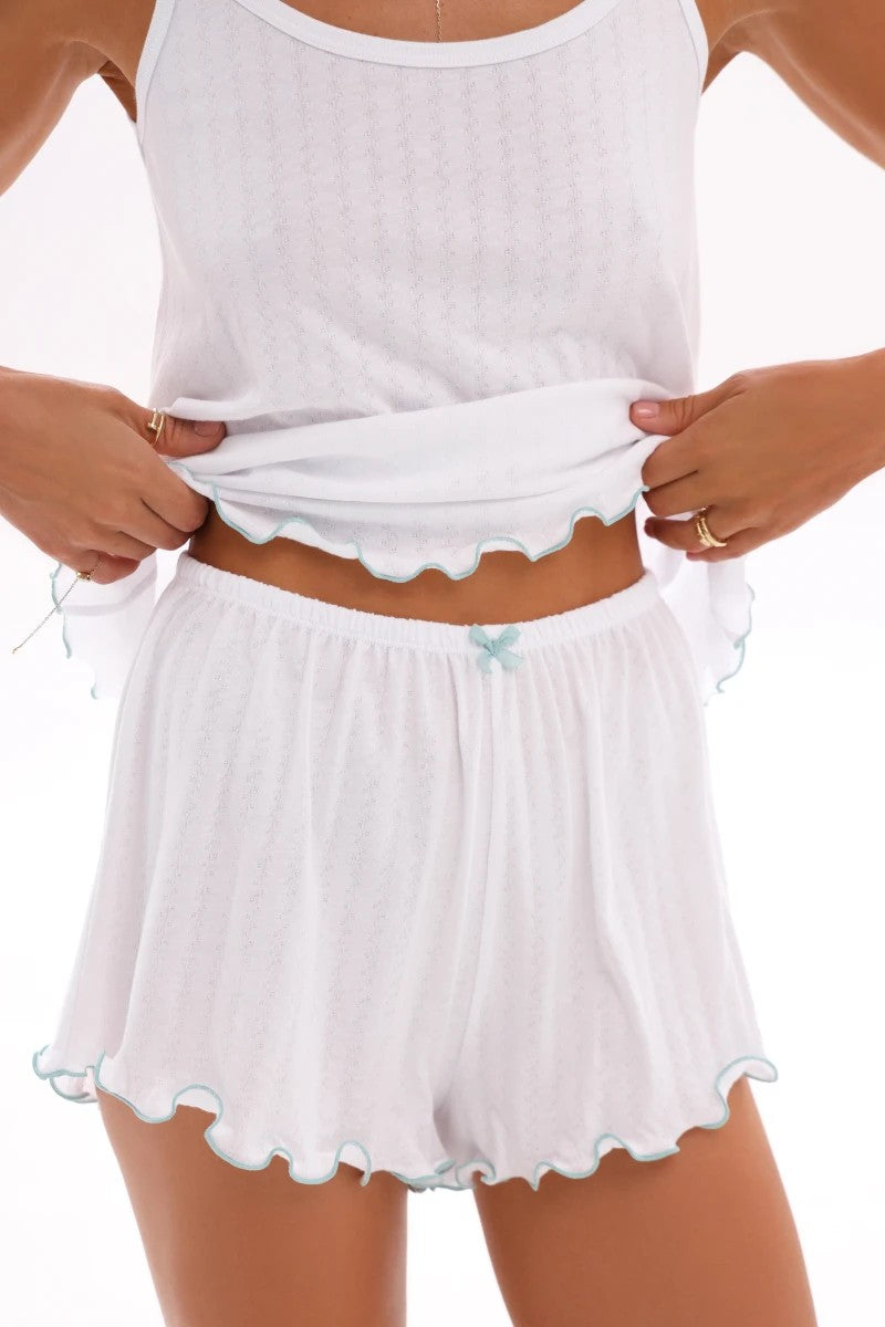 Пижама из ажурного хлопка Бізешка м'ята 25067