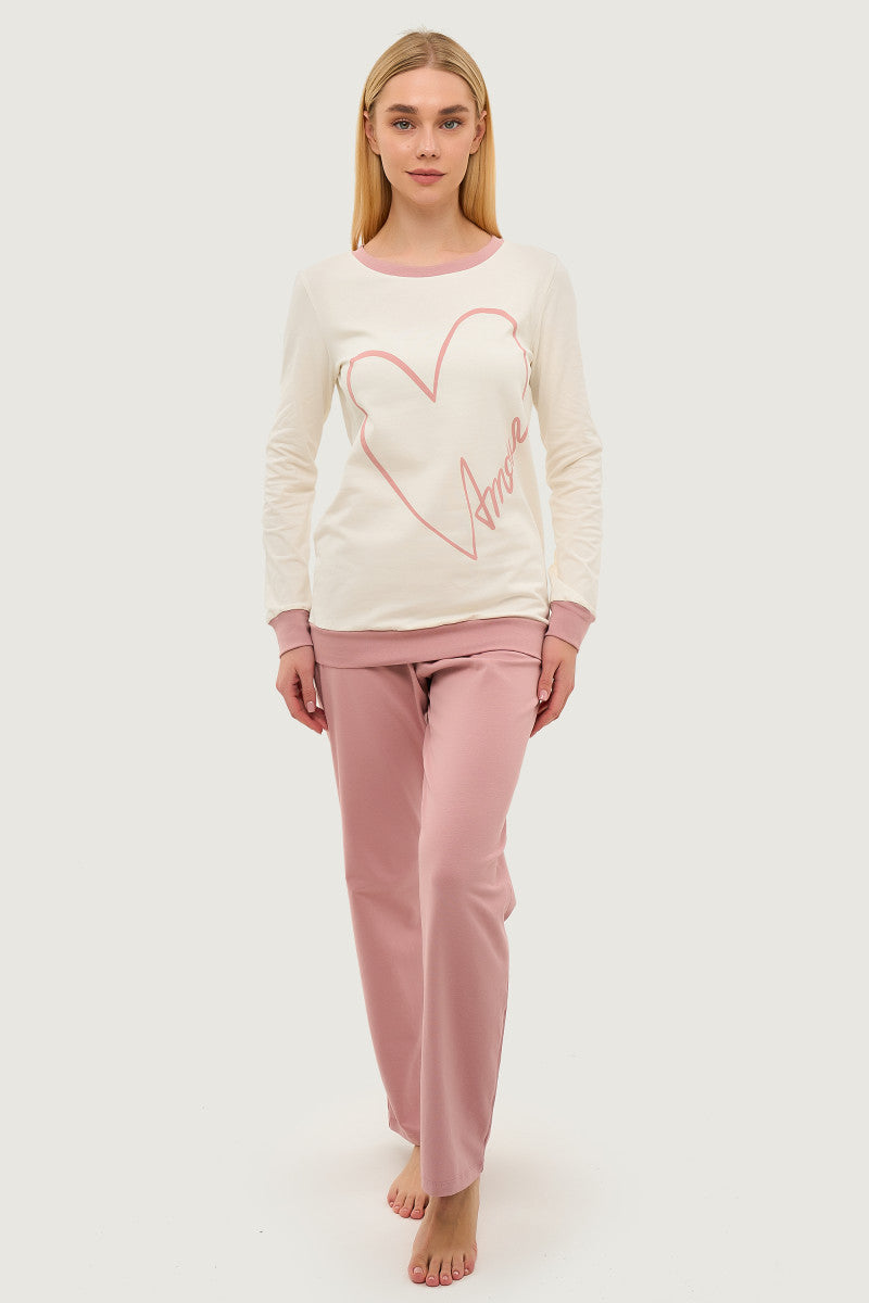 Трикотажная пижама Amour 24016-4 rose