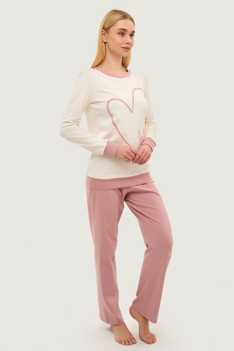 Трикотажная пижама Amour 24016-4 rose