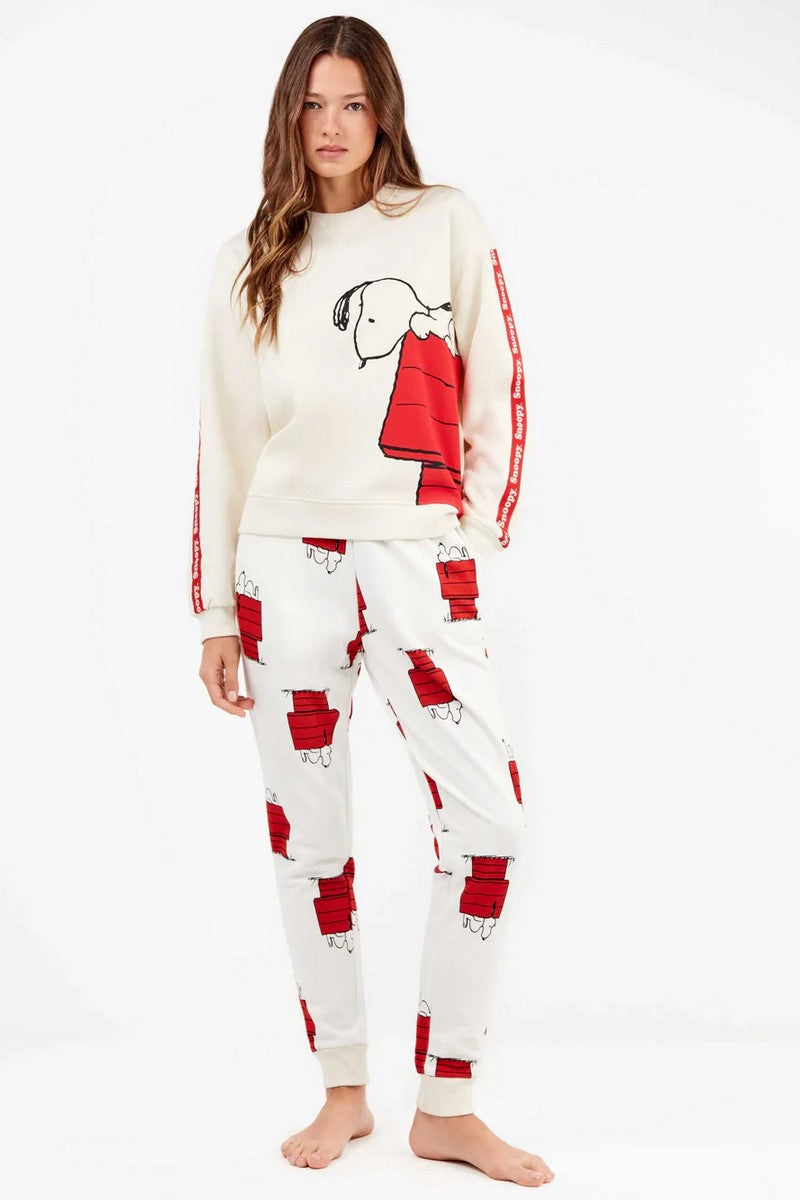 Утепленная пижама с принтом 2/20332 milk