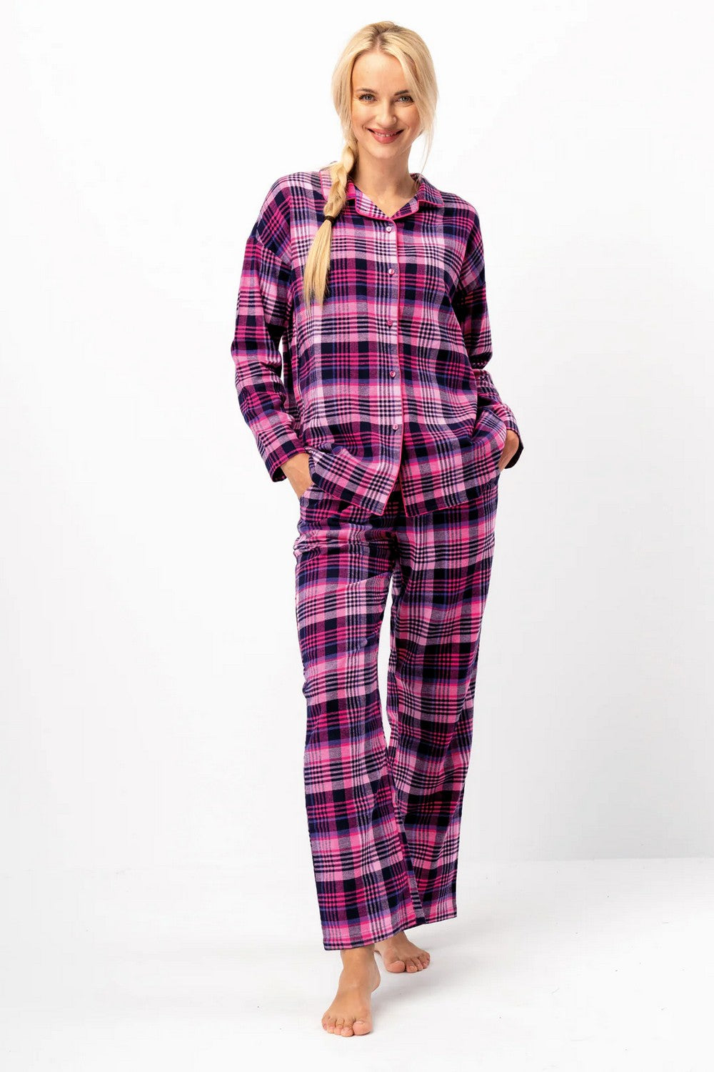 Фланелевая пижама LNS 490 pink