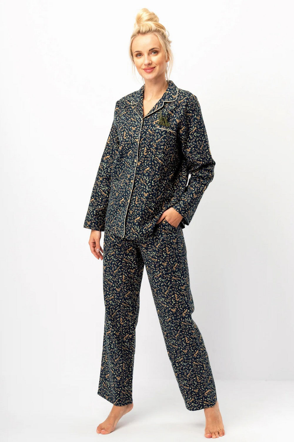 Фланелевая пижама LNS 706 blue