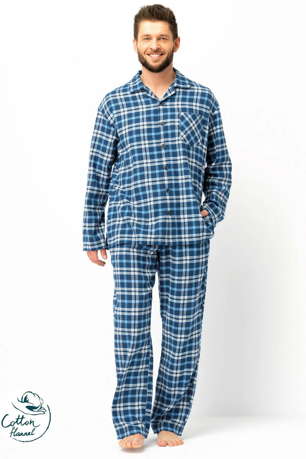 Мужская фланелевая пижама MNS 492 B25