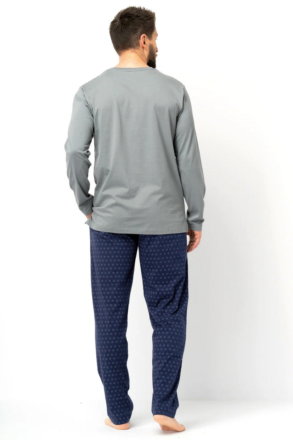 Мужская хлопковая пижама МNS 612 blue