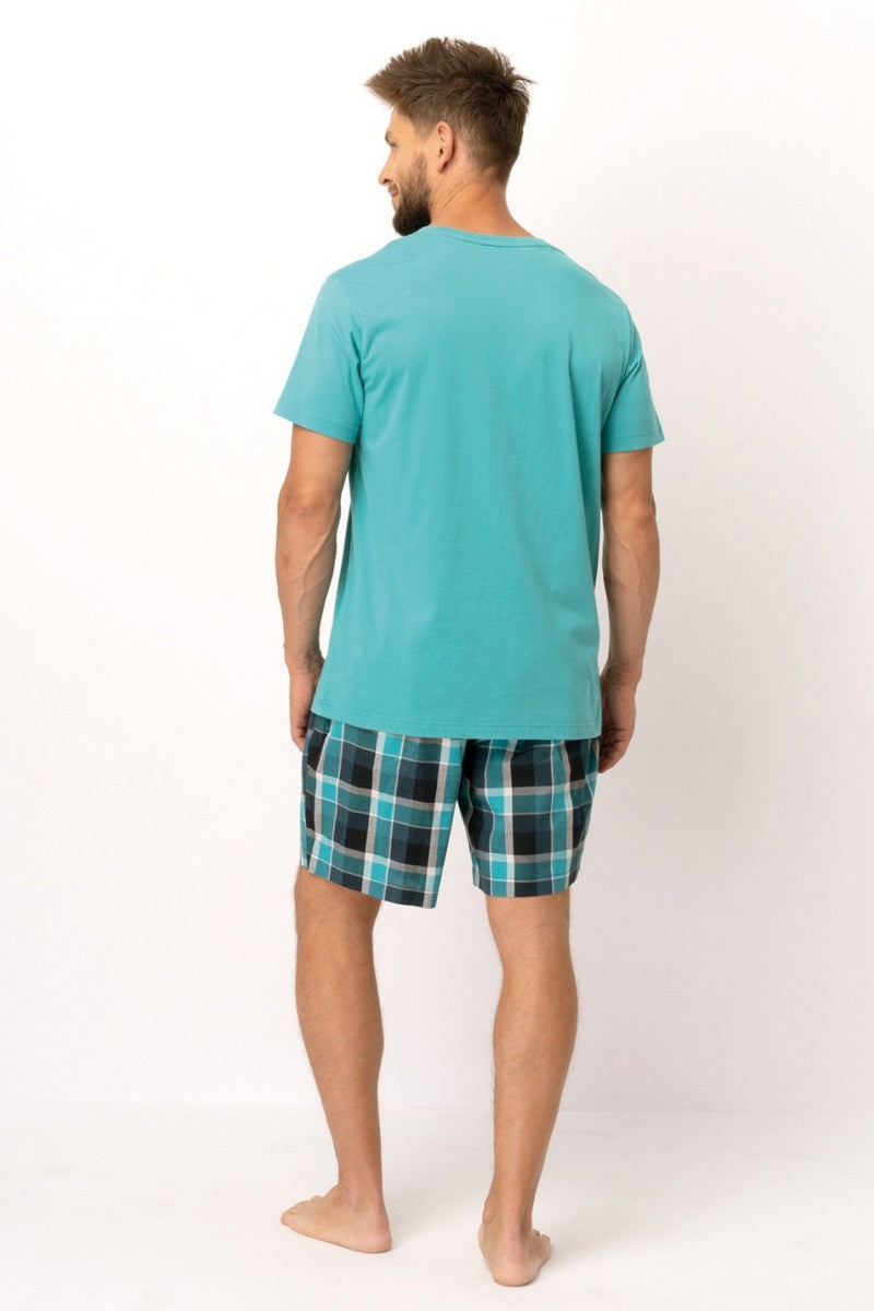 Хлопковая мужская пижама МNS 630 A25 azure