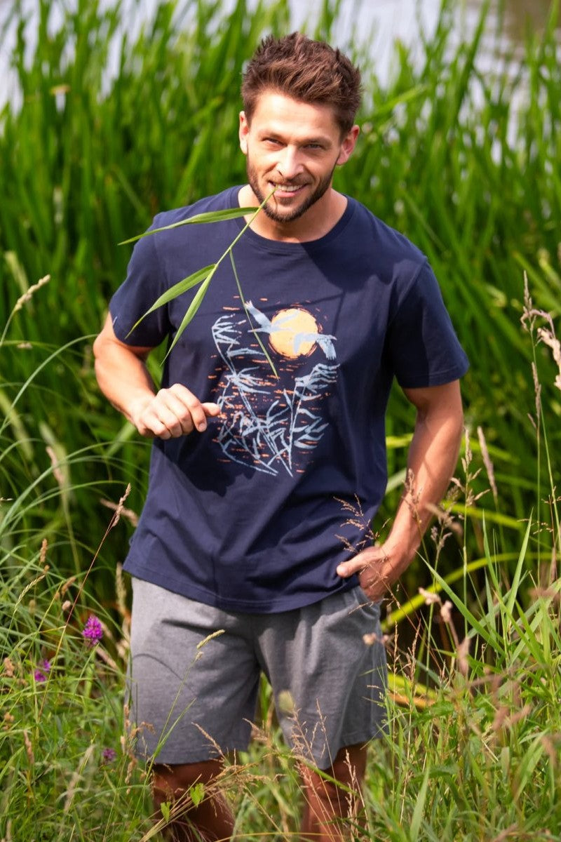 Хлопковая мужская пижама МNS 749 A25 blue