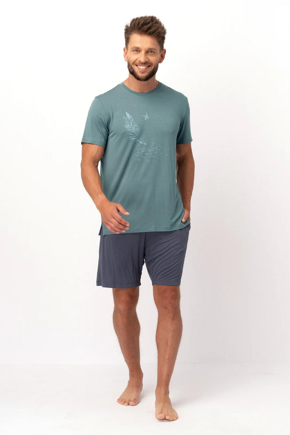 Мужская пижама из бамбука МNS 750 A25 blue