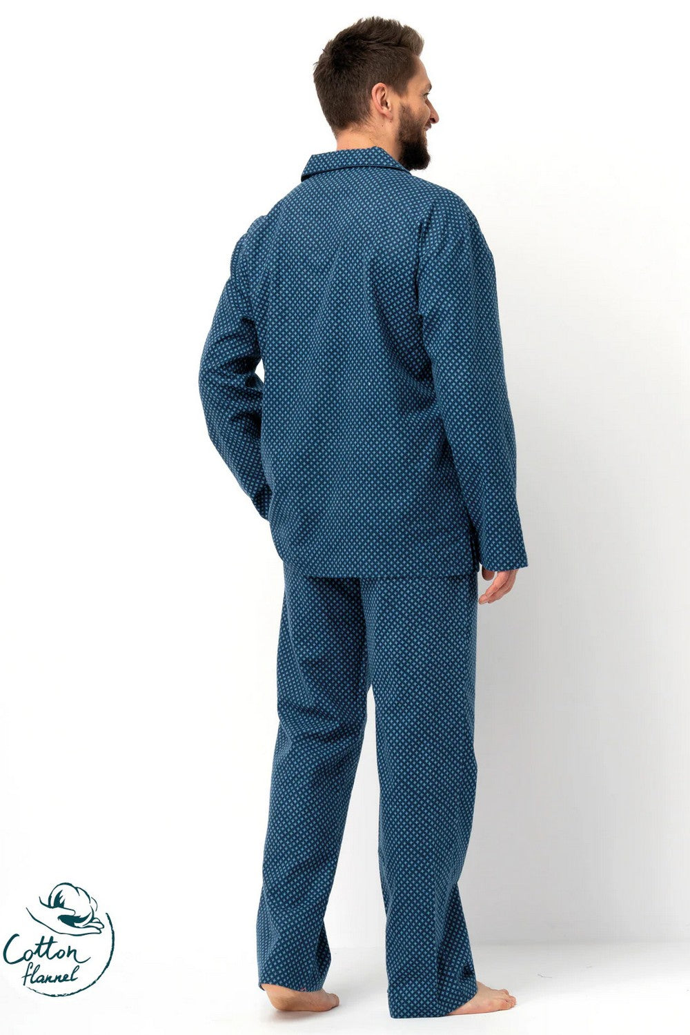 Чоловіча фланелева піжама МNS 815 blue