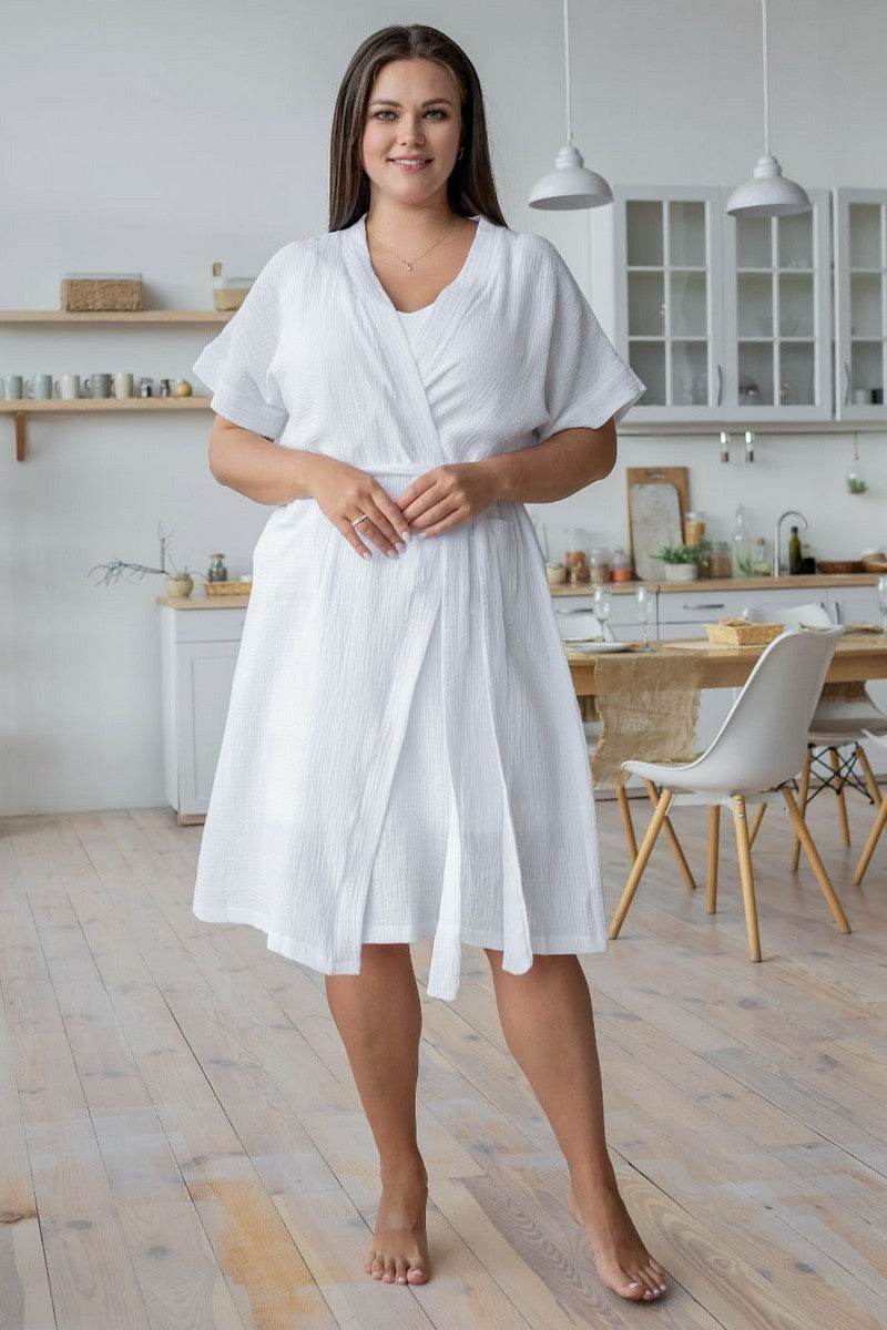 Комплект для дома из муслина Кб1808п white