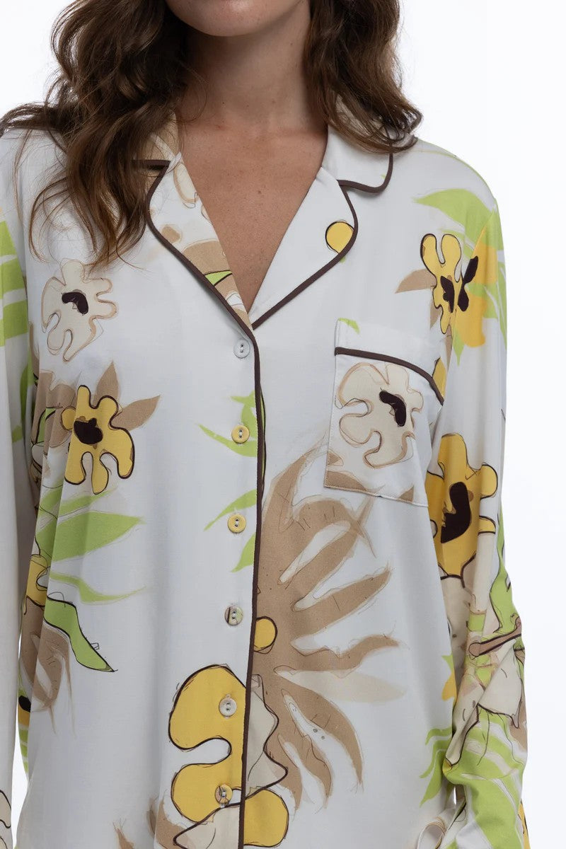 Пижама из бамбука 251207-08 Classy Morning white flower